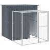 Chicken Cage with Run Anthracite - Galvanised Steel 165x659cm