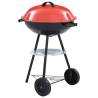 Portable XXL Charcoal Kettle BBQ Grill with Wheels - 44 cm