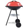 Portable XXL Charcoal Kettle BBQ Grill with Wheels - 44 cm