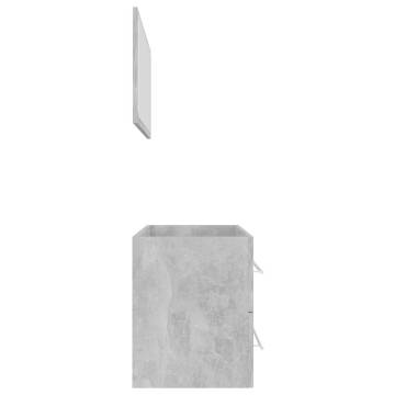 Stylish 2 Piece Bathroom Furniture Set in Concrete Grey