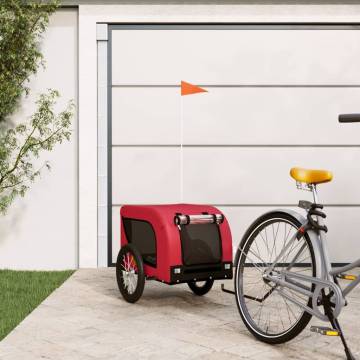 Pet Bike Trailer - Red & Black Oxford Fabric and Iron