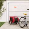 Pet Bike Trailer Red and Black Oxford Fabric and Iron Colour red Size 124 x 65 x 66 cm 