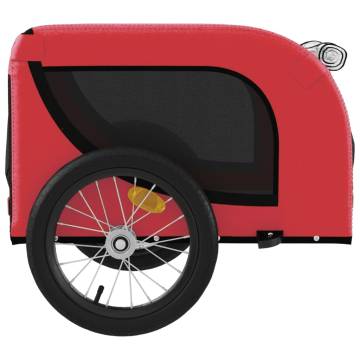 Pet Bike Trailer - Red & Black Oxford Fabric and Iron