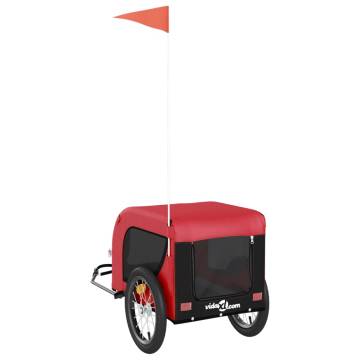 Pet Bike Trailer - Red & Black Oxford Fabric and Iron