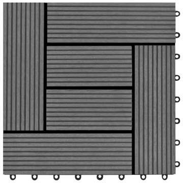 22 pcs WPC Grey Decking Tiles - 30x30 cm for 2 sqm