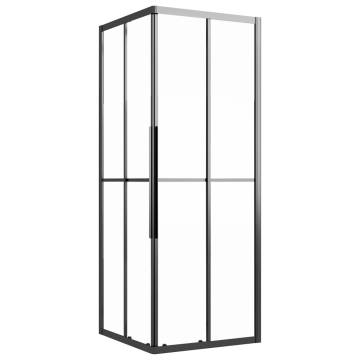 Shower Cabin Frosted ESG 70x70x180 cm Black - Space Saving Design