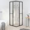 Shower Cabin Frosted ESG 70x70x180 cm Black - Space Saving Design