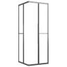 Shower Cabin Frosted ESG 70x70x180 cm Black - Space Saving Design