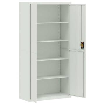 Light Grey Steel File Cabinet - 90x40x180 cm | Hipomarket