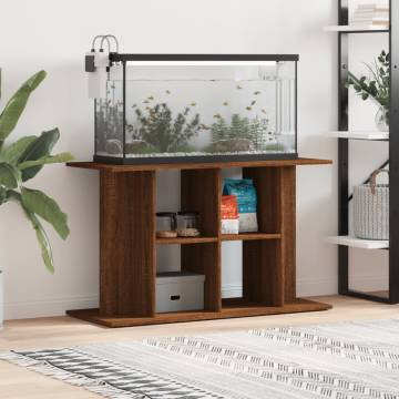 Aquarium Stand Brown Oak - 100x40x60 cm Engineered Wood