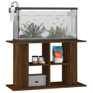 Aquarium Stand Brown Oak - 100x40x60 cm Engineered Wood