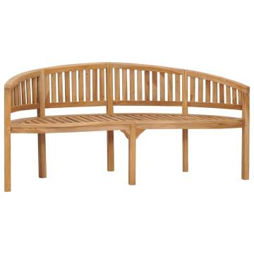 Banana Bench 180 cm - Elegant Solid Teak Wood