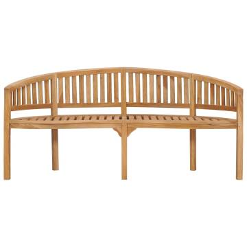 Banana Bench 180 cm - Elegant Solid Teak Wood