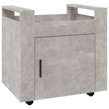 Desk Trolley Concrete Grey - Stylish & Functional Storage