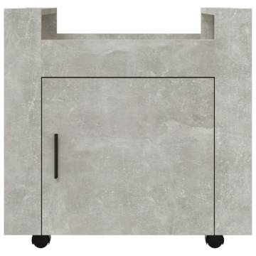 Desk Trolley Concrete Grey - Stylish & Functional Storage