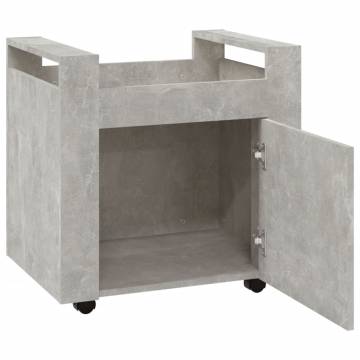 Desk Trolley Concrete Grey - Stylish & Functional Storage