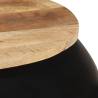 Elegant Black Coffee Table - Solid Mango Wood | HipoMarket