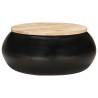 Elegant Black Coffee Table - Solid Mango Wood | HipoMarket