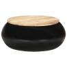 Elegant Black Coffee Table - Solid Mango Wood | HipoMarket