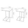 Rousseau 2 Piece Side Table Set - Ospera Metal Black & Grey