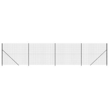 Wire Mesh Fence with Flange Anthracite 1.6x10m | HipoMarket