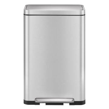 EKO Pedal Bin X-Cube 30 L Matte Silver - Stylish Waste Solution