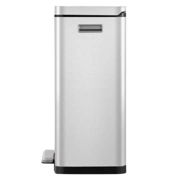 EKO Pedal Bin X-Cube 30 L Matte Silver - Stylish Waste Solution