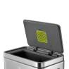 EKO Pedal Bin X-Cube 30 L Matte Silver - Stylish Waste Solution