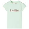 Kids' T-shirt with Cap Sleeves Soft Green 92 Colour green Size 92 (1.5-2y) 