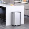 EKO Pedal Bin X-Cube 30 L Matte Silver - Stylish Waste Solution