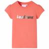 Kids' T-shirt with Cap Sleeves Coral 104 Colour coral Size 104 (3-4y) 