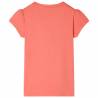 Kids' Coral T-shirt with Cap Sleeves - Size 104