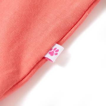 Kids' Coral T-shirt with Cap Sleeves - Size 104