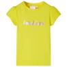 Kids' T-shirt with Cap Sleeves Bright Yellow 116 Colour yellow Size 116 (5-6y) 