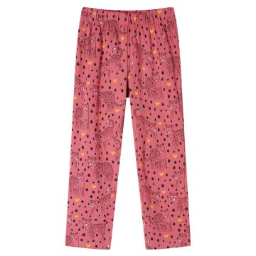 Kids' Long Sleeve Pyjamas - Old Pink Leopard Print