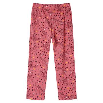 Kids' Long Sleeve Pyjamas - Old Pink Leopard Print