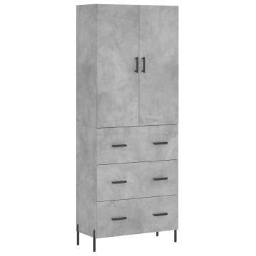 Highboard Concrete Grey - Stylish Storage Solution | Hipomarket