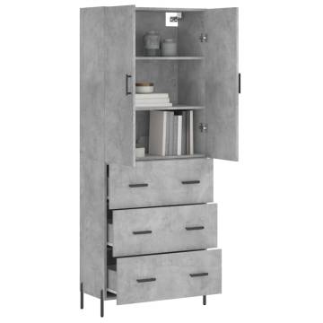 Highboard Concrete Grey - Stylish Storage Solution | Hipomarket