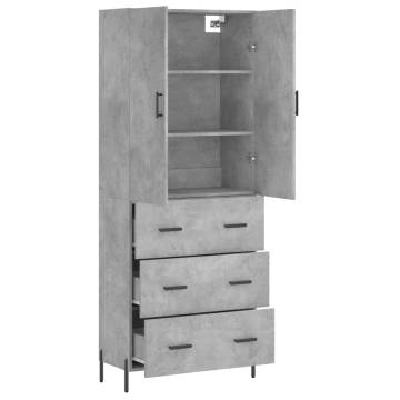 Highboard Concrete Grey - Stylish Storage Solution | Hipomarket