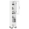 Elegant Highboard in High Gloss White - Stylish Storage Solution