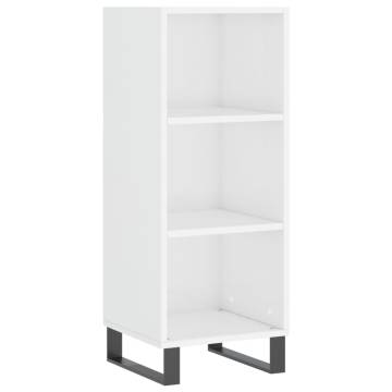 Elegant Highboard in High Gloss White - Stylish Storage Solution