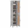 Stylish Highboard in Concrete Grey - 34.5x34x180 cm