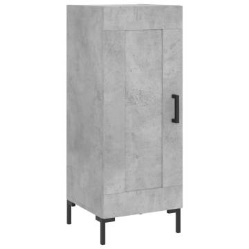 Stylish Highboard in Concrete Grey - 34.5x34x180 cm