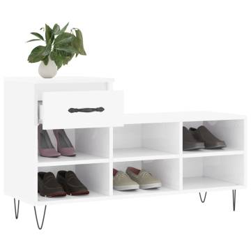 Shoe Cabinet High Gloss White - Stylish Storage Solution