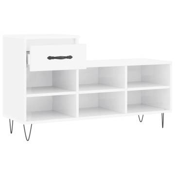 Shoe Cabinet High Gloss White - Stylish Storage Solution