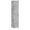 Stylish Highboard in Concrete Grey | 34.5x34x180 cm