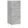 Stylish Highboard in Concrete Grey | 34.5x34x180 cm