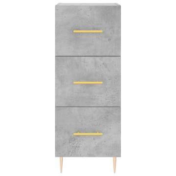 Stylish Highboard in Concrete Grey | 34.5x34x180 cm