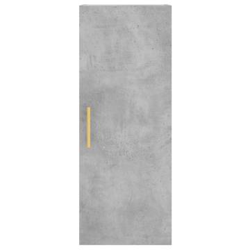 Stylish Highboard in Concrete Grey | 34.5x34x180 cm