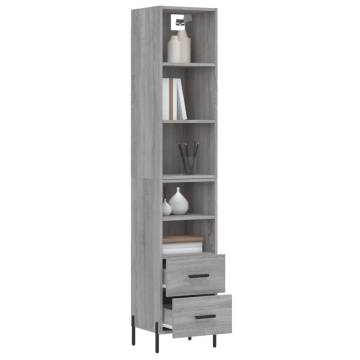 Highboard Grey Sonoma 34.5x34x180 cm | Elegant Storage Solution